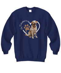 Load image into Gallery viewer, Valentine Yellow Lab Sweatshirt, Yellow Lab Mom, Valentine Heart Dog, Valentine Dog Sweatshirt, Gift for Dog Lover
