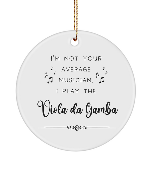 Viola Da Gamba Coffee Ornament, Gifts for Best Musician Ever, Gift for Viola Da Gamba Player, Christmas, Birthday, Event Keepsake