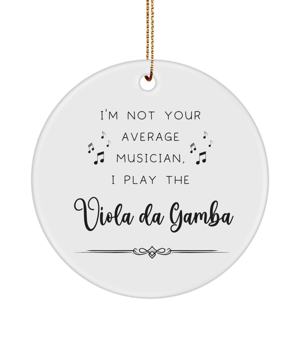 Viola Da Gamba Coffee Ornament, Gifts for Best Musician Ever, Gift for Viola Da Gamba Player, Christmas, Birthday, Event Keepsake