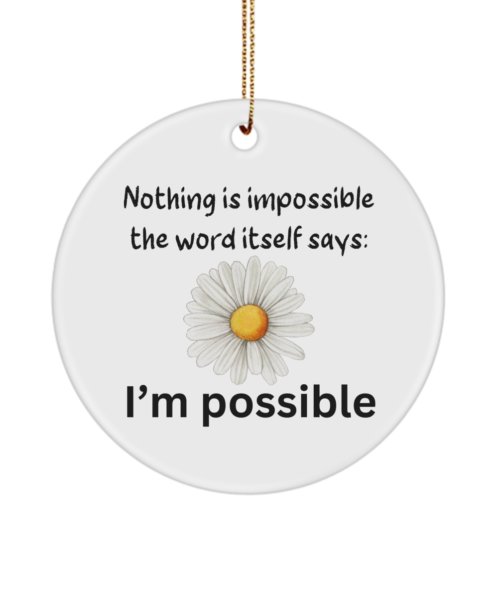 Success Mantra Ornament, Gift for Dreamer, Positive Quote Keepsake, Empowerment Ornament, Motivational Keepsake, Success Keepsake