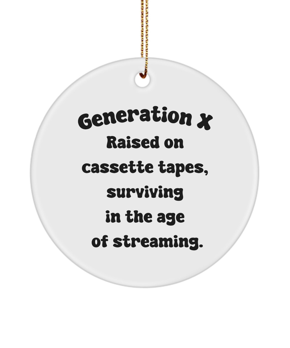 Generation X Ornament, Generation X Gift, 80s Nostalgia Gift, Gen X Era Ornament, Funny Gen X Gift, Gen X Keepsake, Gift for Gen X