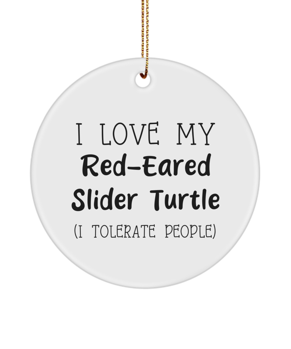 Red-Eared Slider Turtle ornament, Red-Eared Slider Turtle lover gift, herpetology gift, reptile enthusiast, exotic pet gift, reptile ornament