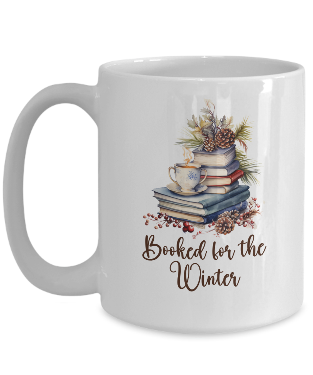 Cozy Winter Reading Mug, Book Lover Mug, Book Lover Coffee Mug, Reading Coffee Mug, Reading Mug, Winter Bookish Coffee Mug