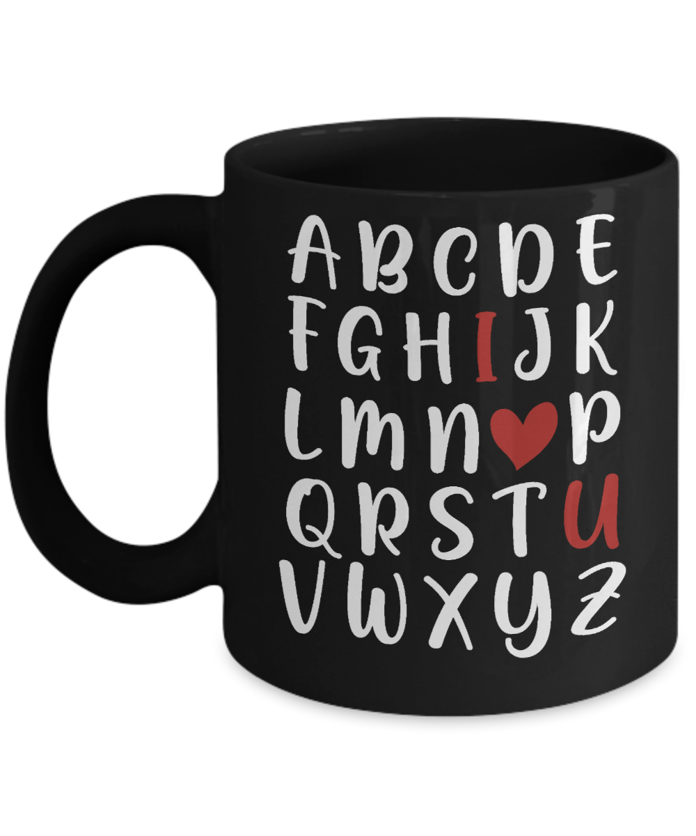 Valentine Alphabet Mug I Love You