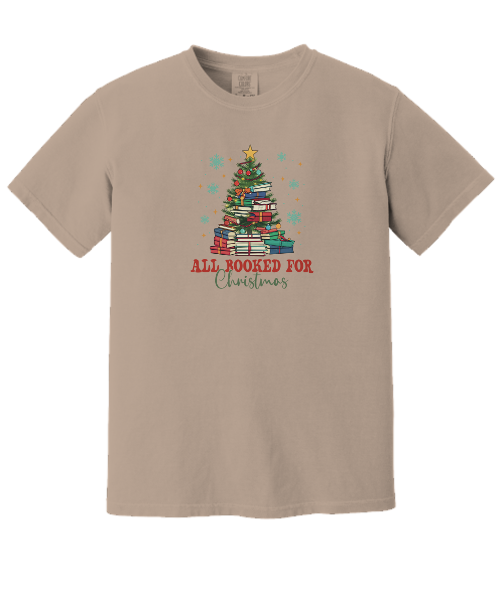 Christmas Books Shirt, All Booked for Christmas Shirt, Gift for Librarian, Bookworm Christmas, Book Lover Gift, Bookish Shirt