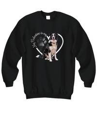 Load image into Gallery viewer, Valentine Border Collie Sweatshirt, Border Collie Mom, Valentine Heart Dog Sweatshirt, Valentine Dog, Gift for Dog Lover, Border Collie
