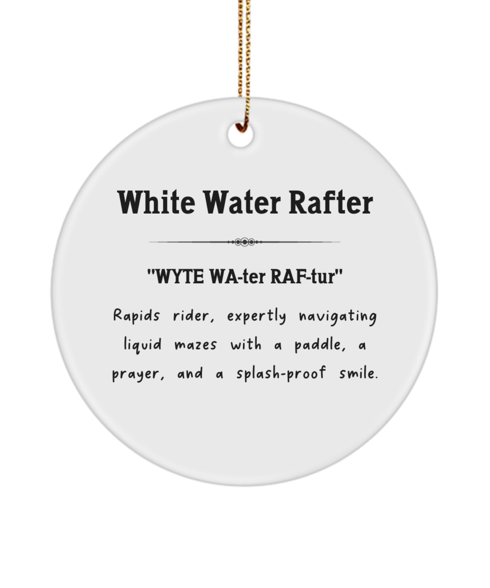 White Water Gift, Rafter Ornament, Rafter Gift, River Rafting Keepsake, Adventure Lover Gift, Outdoor Enthusiast Gift, White Water Ornament
