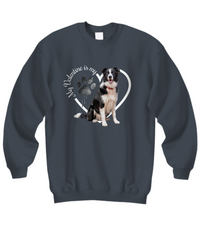 Load image into Gallery viewer, Valentine Border Collie Sweatshirt, Border Collie Mom, Valentine Heart Dog Sweatshirt, Valentine Dog, Gift for Dog Lover, Border Collie
