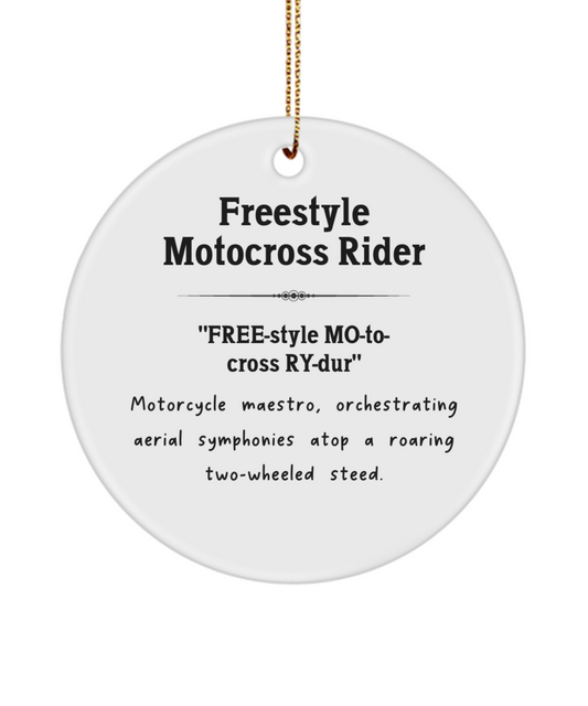 Freestyle Motocross Gift, Fmx Ornament, Rider Ornament, Motocross Gift, Extreme Sports Gift, Dirt Bike Decor, Biker Gift, Motorcycle Ornament