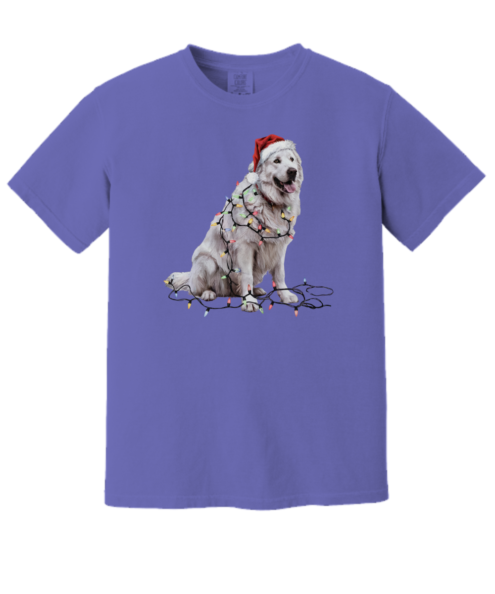 Christmas Great Pyrenees Shirt, Christmas Lights Dog Tee, Christmas Dog Tee, Great Pyrenees Mom Tshirt, Gift for Dog Lover, Great Pyrenees