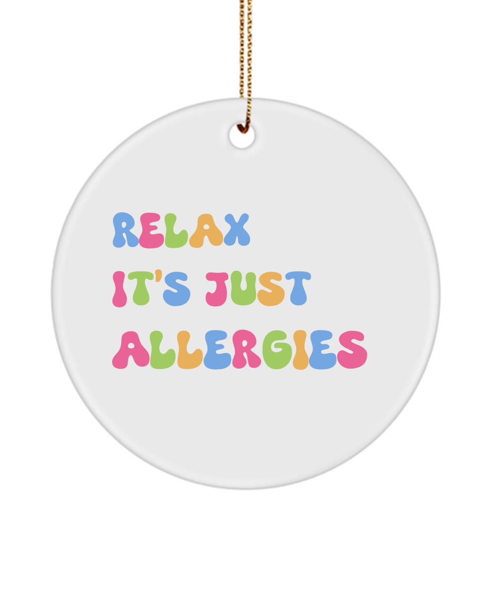 Gift for Allergic Person, Allergy Keepsake, Allergy Ornament, Allergy Humor Keepsake, Unique Allergy Gift, Allergist, Immunologist