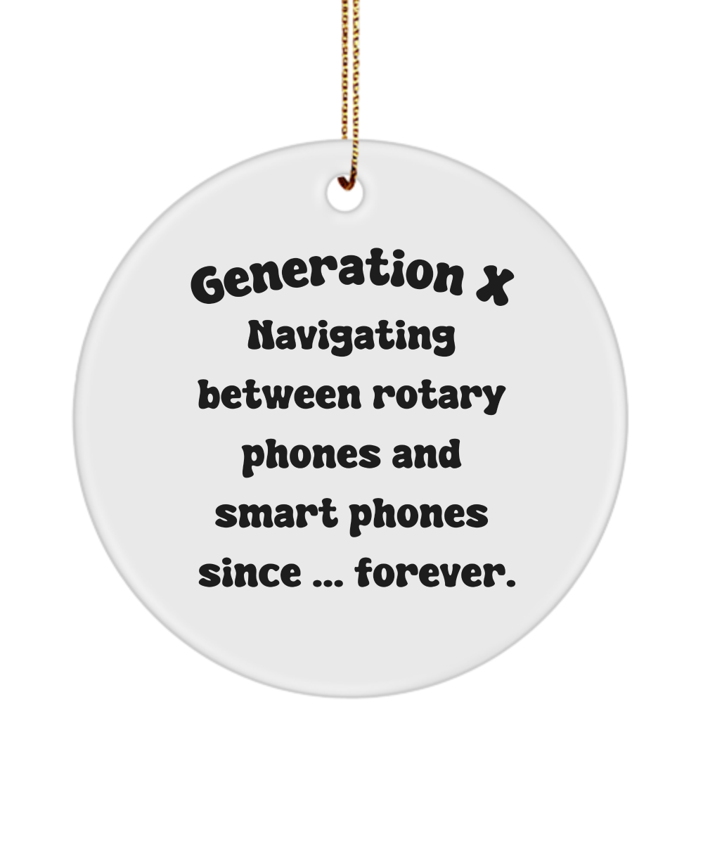 Generation X Ornament, Birthday Gift for Genxer, Gen X Keepsake, Gen X Gift, 80s Nostalgia Gift, Generation X Gift, Cool Gen X Gift