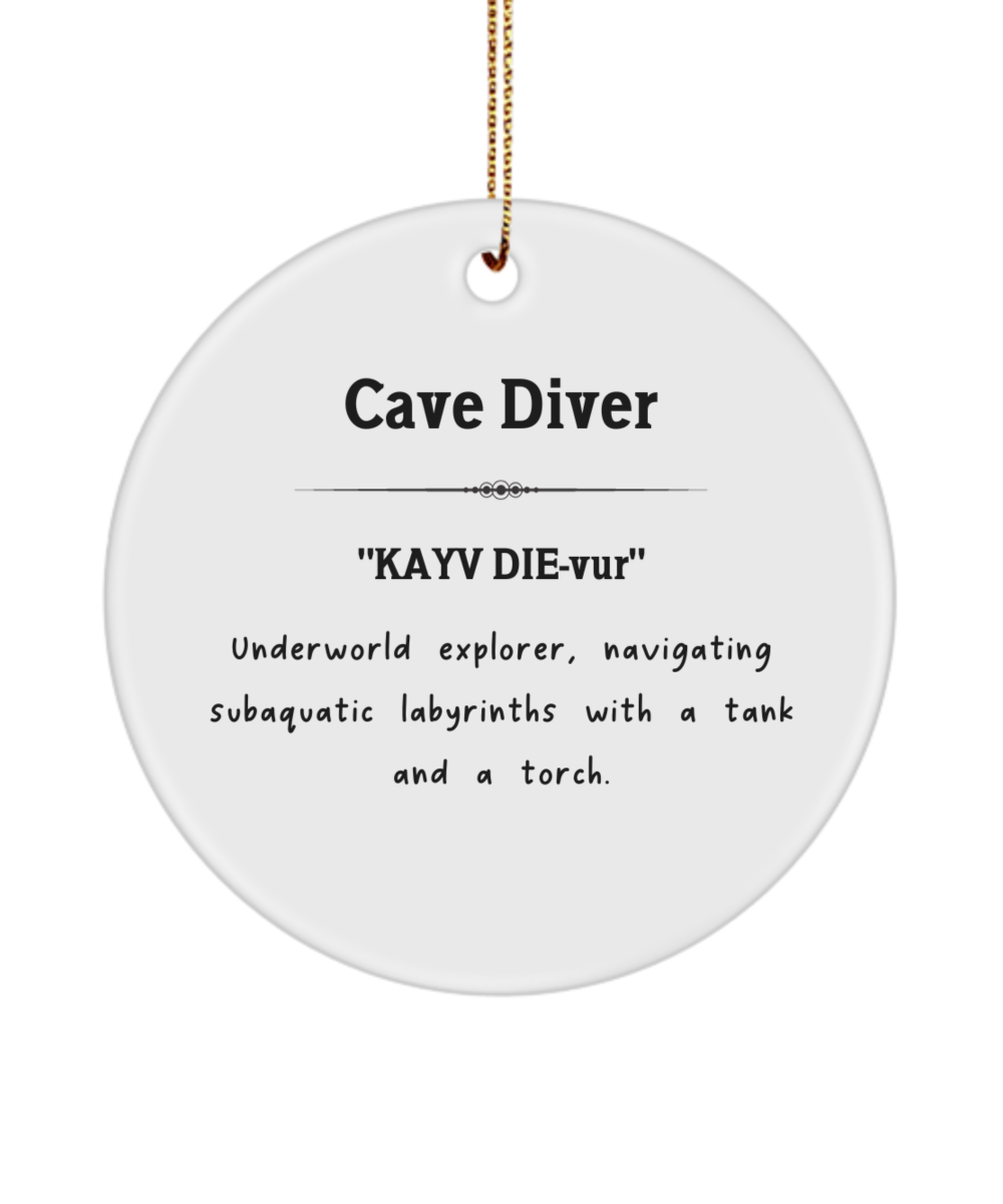 Cave Diver Gift, Diving Ornament, Scuba Diver Gift, Cave Diving Ornament, Cave Dive Keepsake, Underwater Explorer, Deep Sea Ornament