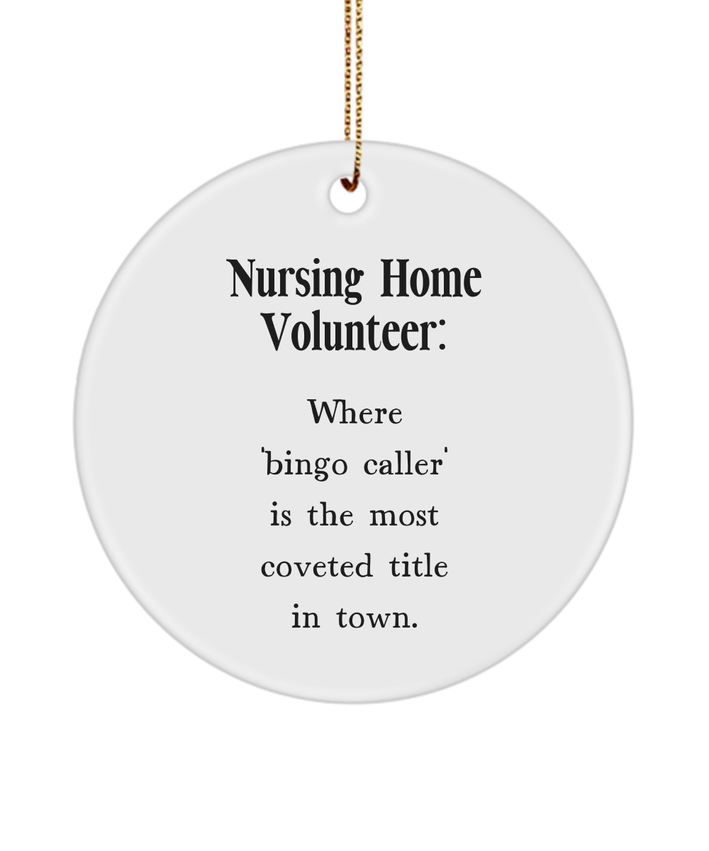 Volunteer Gift, Nursing Home Ornament, Caregiver Keepsake, Thank You Gift, Elder Care Gift, Senior Citizen Helper, Healthcare Worker Gift