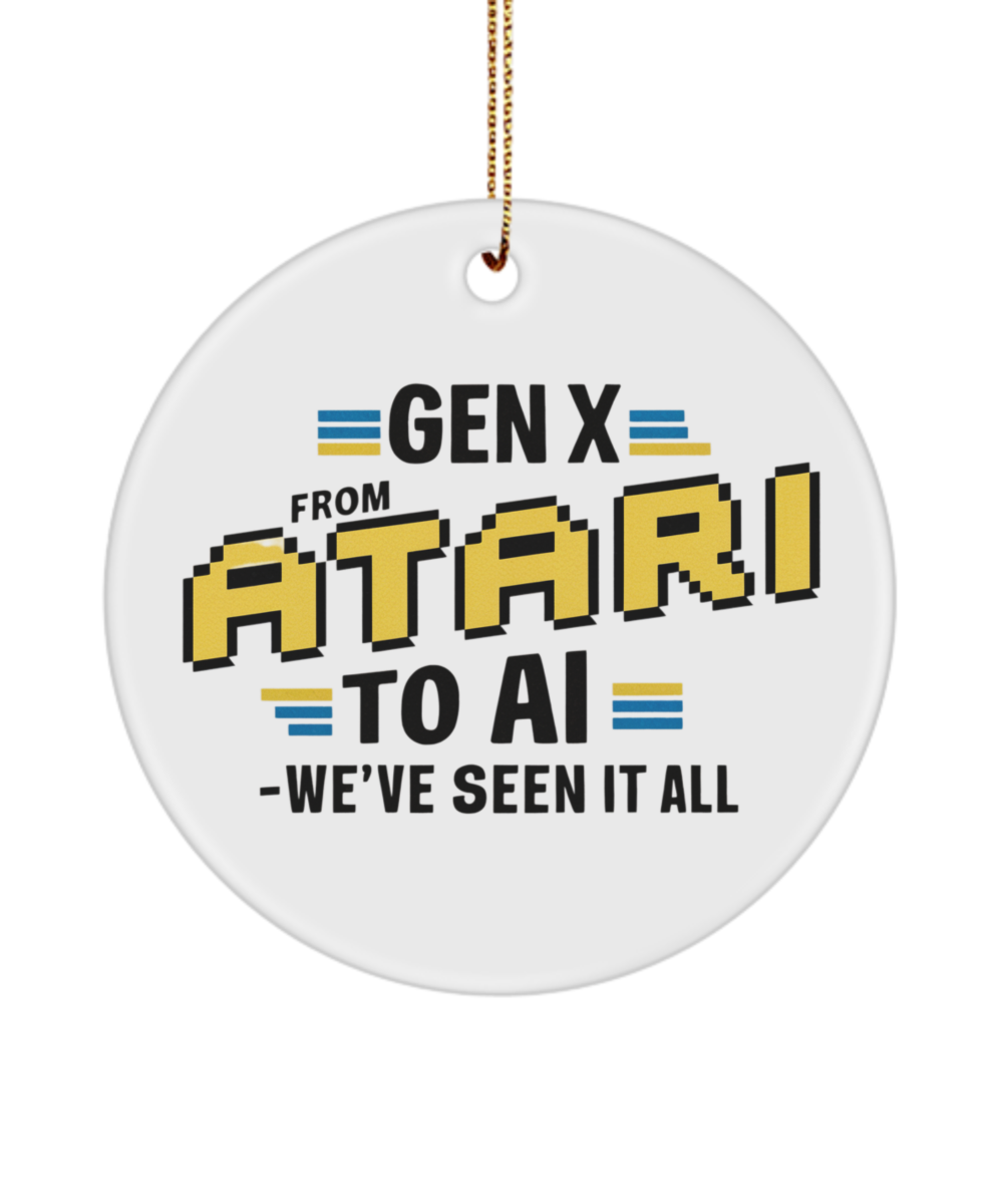 Generation X Ornament, Gen X Keepsake, Gift for Gen X, 80s Nostalgia Gift, Generation X Gift, Gen X Era Ornament, Funny Gen X Gift