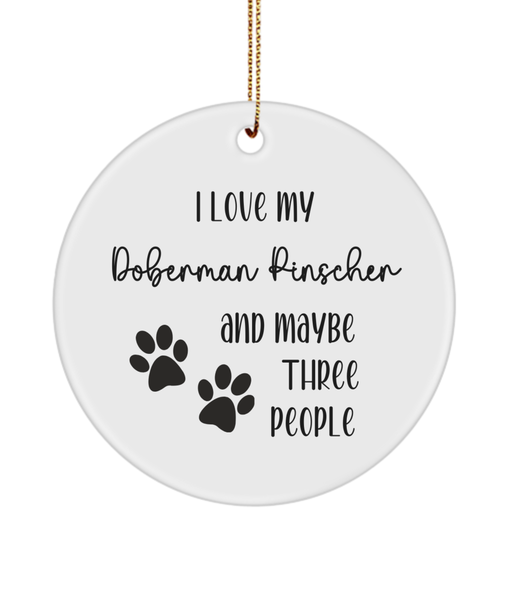 Doberman Pinscher ornament, dog lover gift, pet ornament, pet lover gift, puppy love gift, animal lover gift