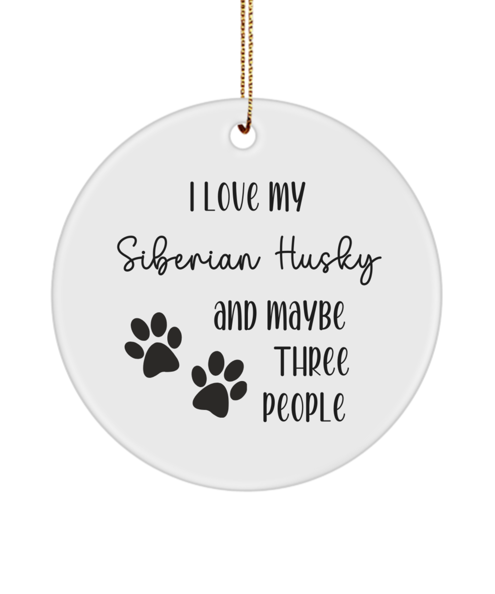 Siberian Husky ornament, dog lover gift, pet ornament, pet lover gift, puppy love gift, animal lover gift