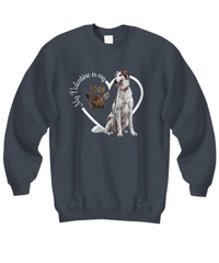 Load image into Gallery viewer, Valentine Borzoi Sweatshirt, Borzoi Mom, Valentine Heart Dog, Valentine Dog Sweatshirt, Gift for Dog Lover
