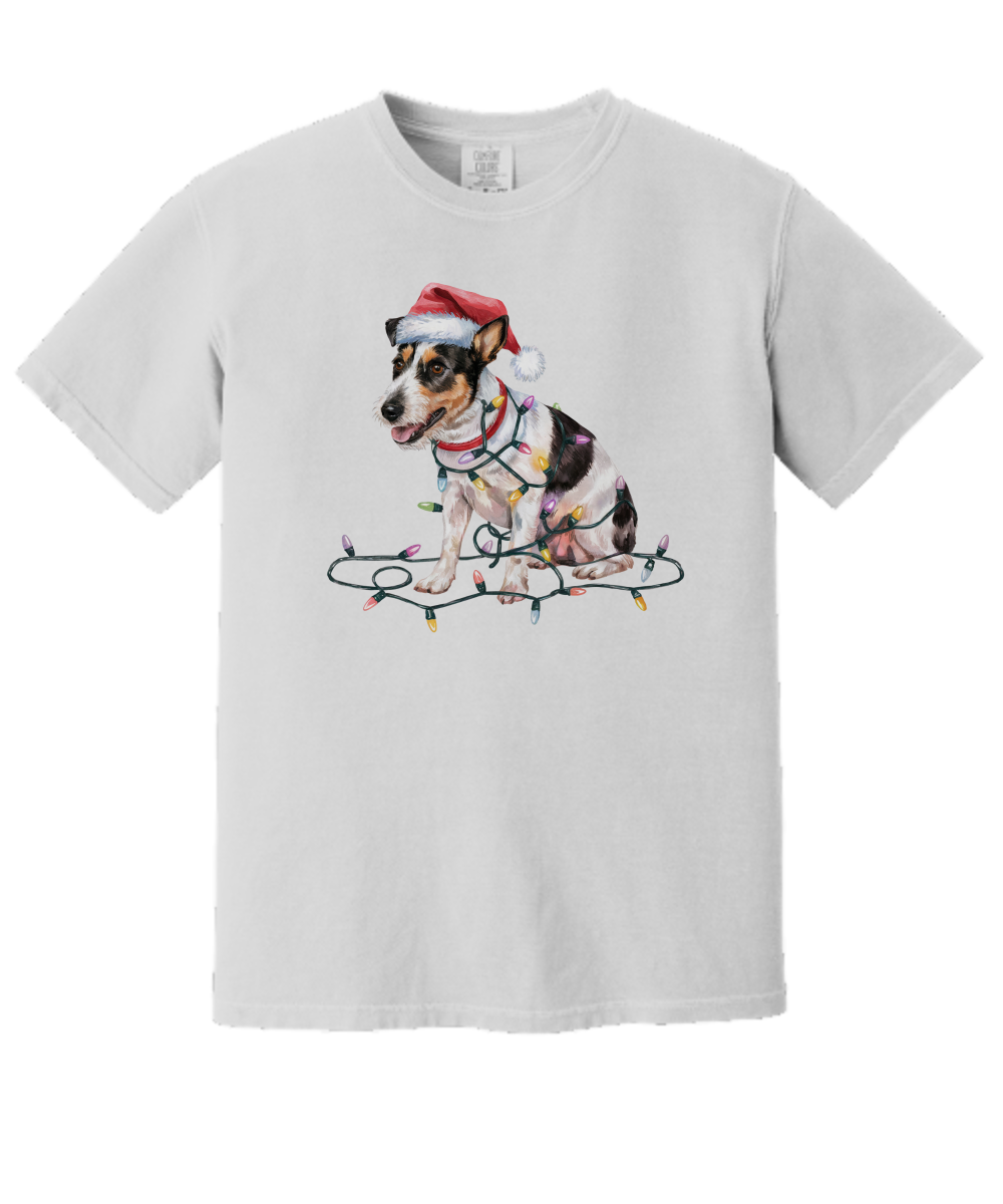 Christmas Rat Terrier Shirt, Christmas Lights Dog Tee, Christmas Dog Tee, Rat Terrier Mom Tshirt, Gift for Dog Lover, Rat Terrier