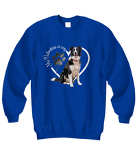 Load image into Gallery viewer, Valentine Border Collie Sweatshirt, Border Collie Mom, Valentine Heart Dog Sweatshirt, Valentine Dog, Gift for Dog Lover, Border Collie
