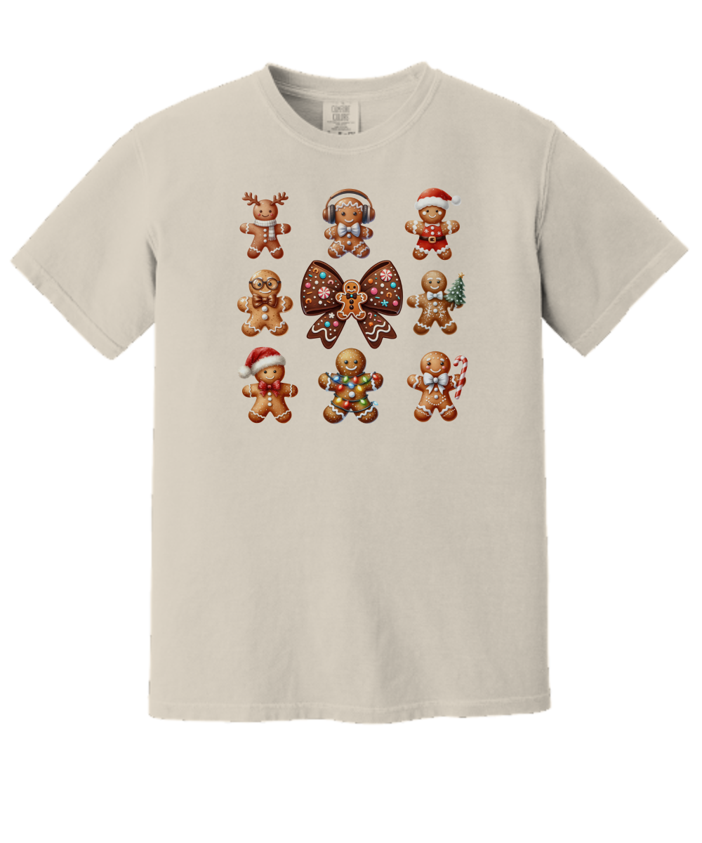 Christmas Gingerbread Coquette Shirt, Christmas Shirt, Christmas Gingerbread Bow Shirt for Women, Christmas Gingerbread