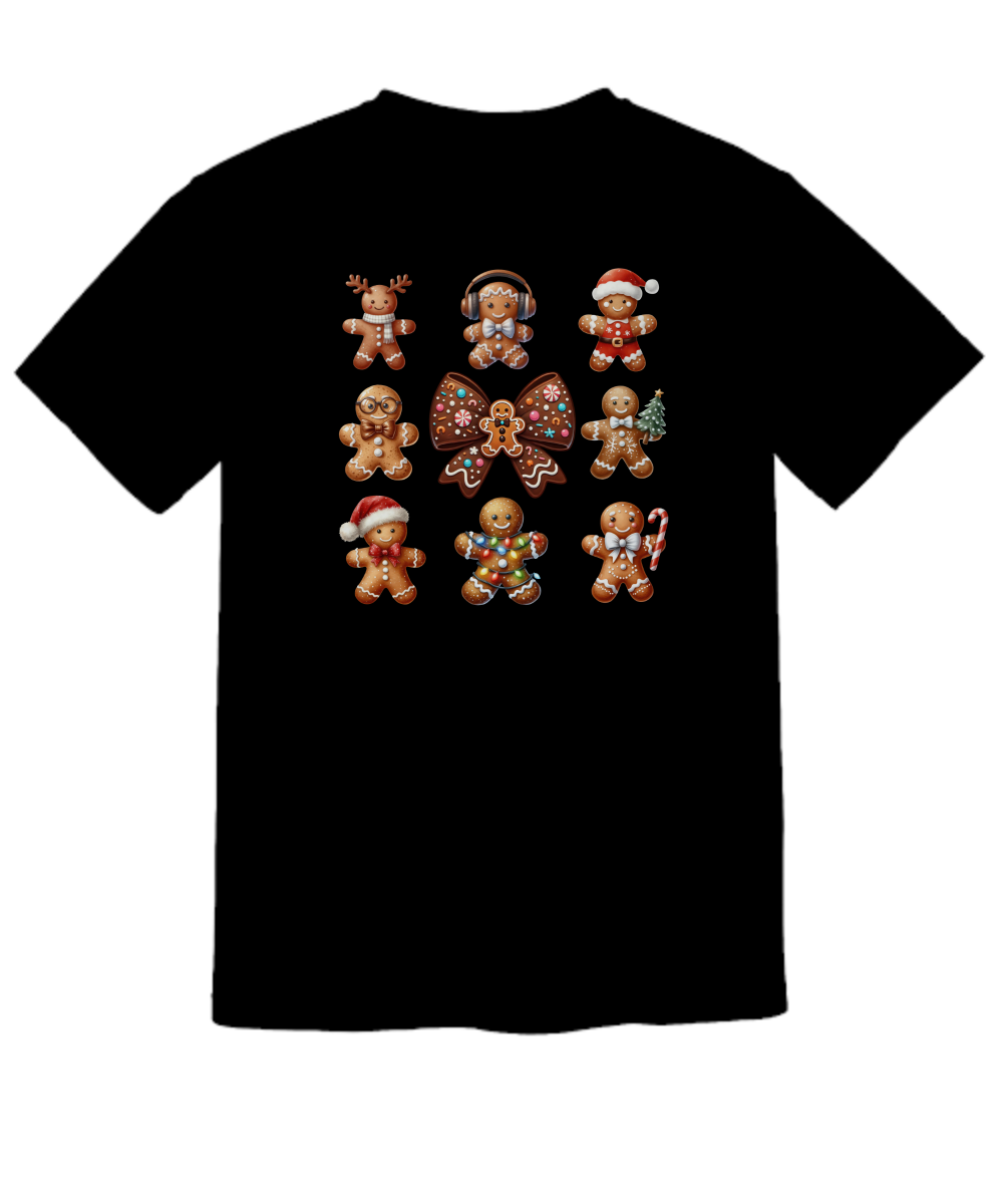 Christmas Gingerbread Coquette Shirt, Christmas Shirt, Christmas Gingerbread Bow Shirt for Women, Christmas Gingerbread