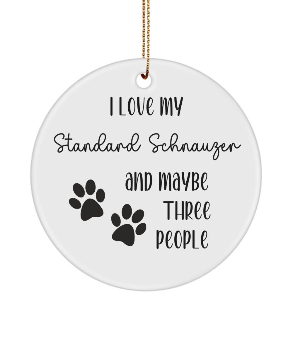 Standard Schnauzer ornament, dog lover gift, pet ornament, pet lover gift, puppy love gift, animal lover gift