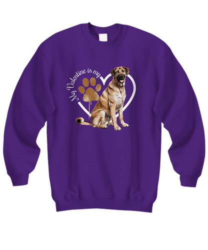 Valentine Anatolian Shepherd Sweatshirt, Anatolian Shepherd Mom, Valentine Heart Dog, Valentine Dog Sweatshirt, Gift for Dog Lover