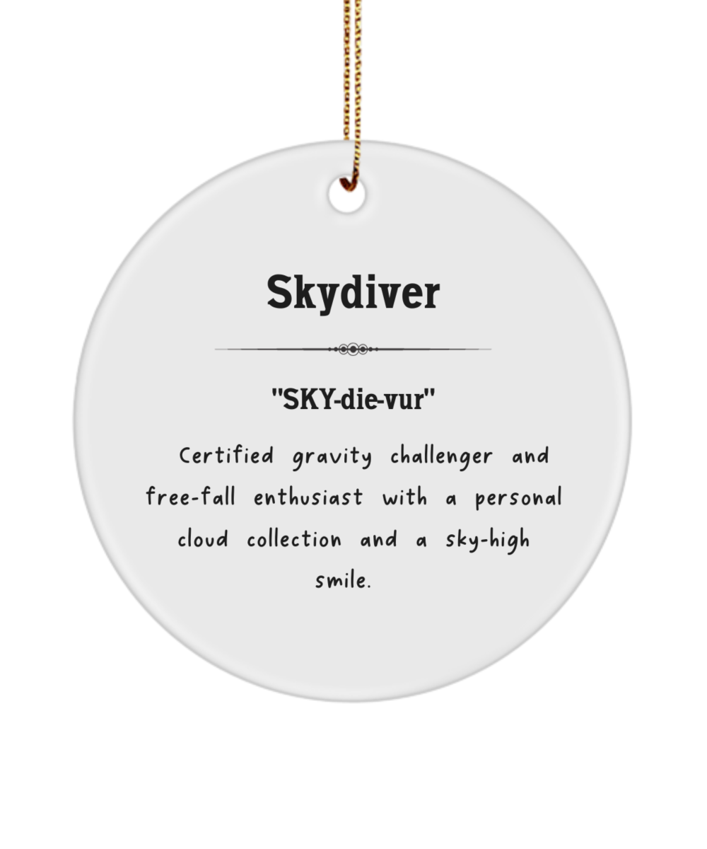 Skydiver Ornament, Skydiving Gift, Parachute Keepsake, Extreme Sports Gift, Skydive Keepsake, Adventure Ornament, Skydive Keepsake