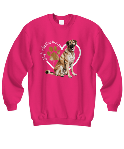 Valentine Anatolian Shepherd Sweatshirt, Anatolian Shepherd Mom, Valentine Heart Dog, Valentine Dog Sweatshirt, Gift for Dog Lover
