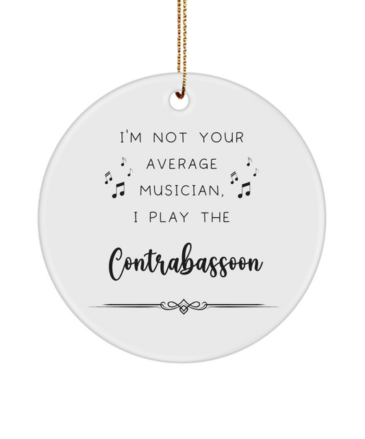 Contrabassoon Coffee Ornament, Gifts for Best Musician Ever, Gift for Contrabassoon Player, Christmas, Birthday, Event Keepsake