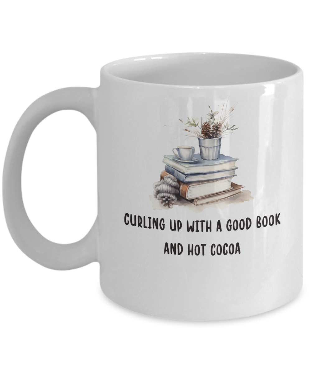 Cozy Winter Reading Mug, Book Lover Coffee Mug, Reading Coffee Mug, Book Lover Mug, Reading Mug, Winter Bookish Coffee Mug