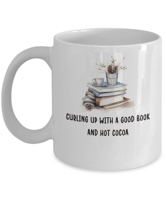 Cozy Winter Reading Mug, Book Lover Coffee Mug, Reading Coffee Mug, Book Lover Mug, Reading Mug, Winter Bookish Coffee Mug