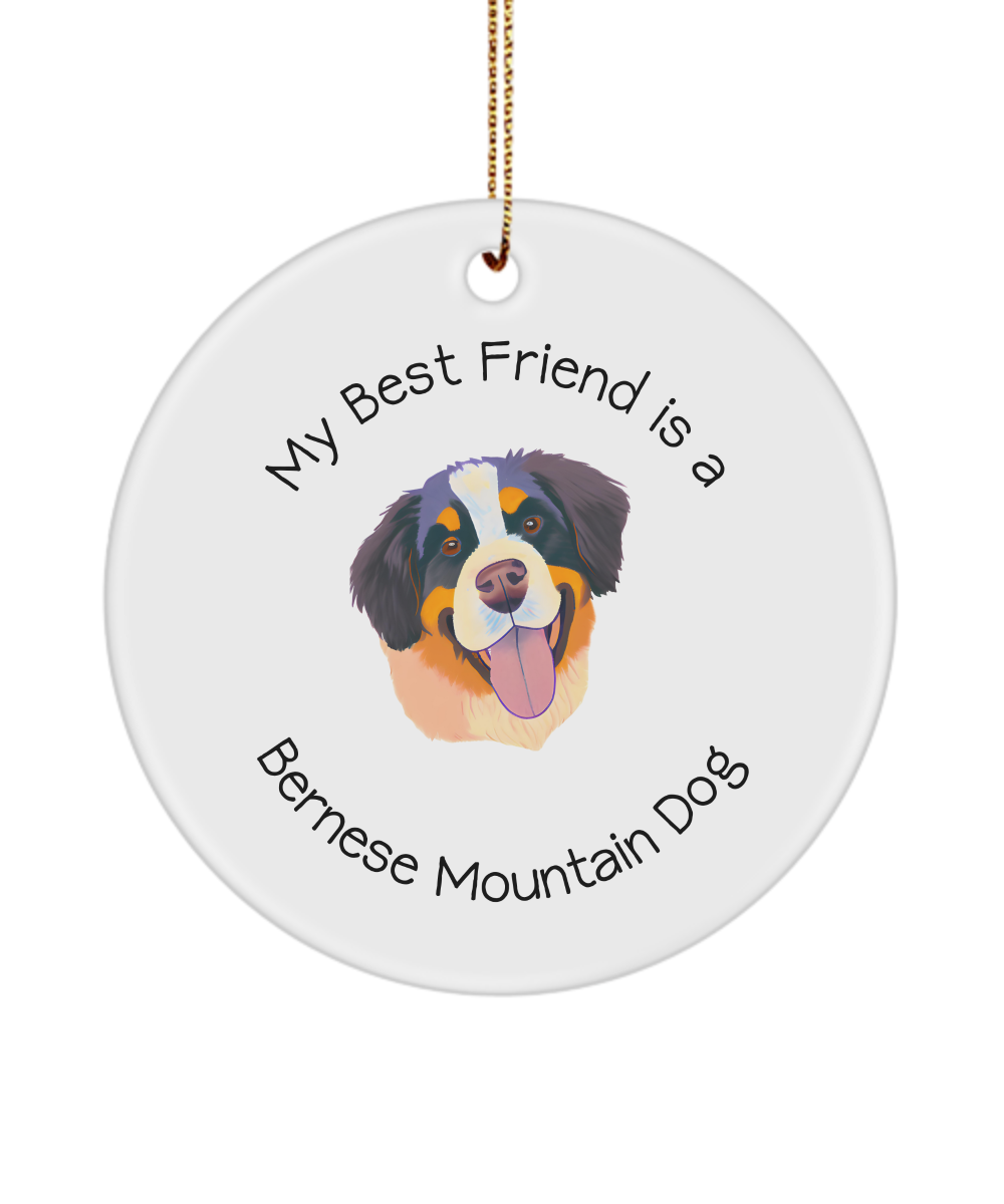 Bernese mountain dog ornament, gift idea for dog lover, dog mom dog dad keepsake, funny ornament for dog lover