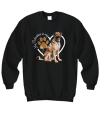 Load image into Gallery viewer, Valentine Anatolian Shepherd Sweatshirt, Anatolian Shepherd Mom, Valentine Heart Dog, Valentine Dog Sweatshirt, Gift for Dog Lover

