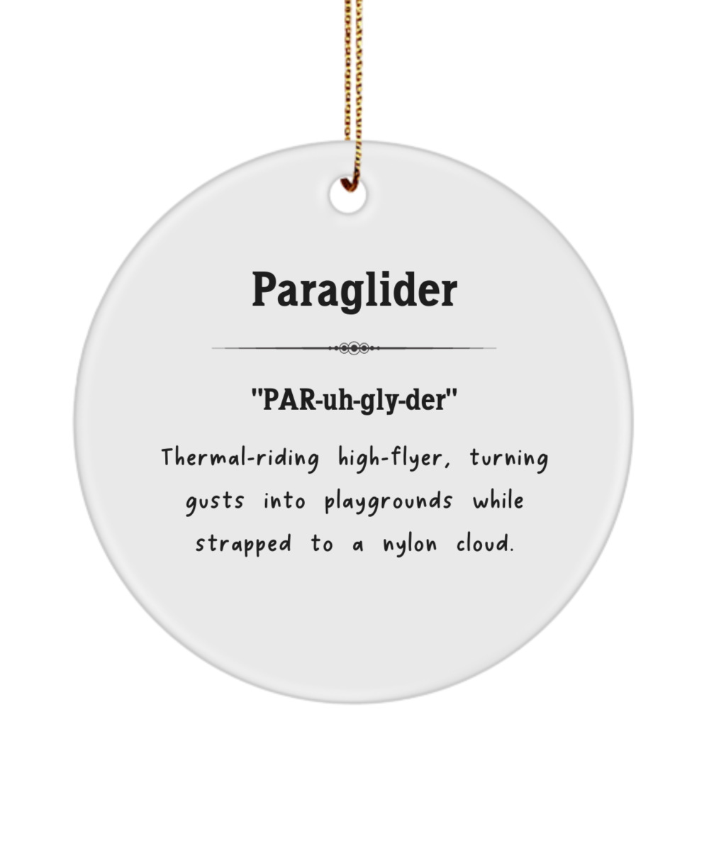 Paraglider Gift, Paragliding Ornament, Extreme Sports Gift, Paraglider Keepsake, Adrenaline Junkie Gift, Aviation Lover Gift