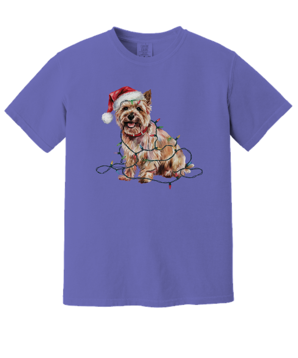 Christmas Cairn Terrier Shirt, Christmas Lights Dog Tee, Christmas Dog Tee, Cairn Terrier Mom Tshirt, Gift for Dog Lover, Cairn Terrier