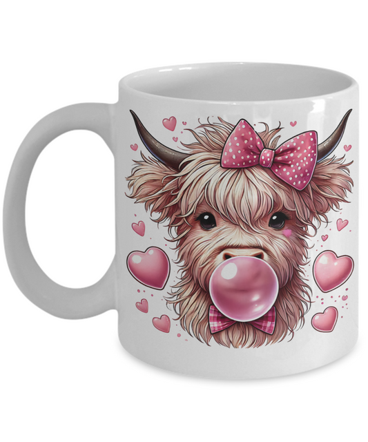 Valentines Day Highland Cow Mug