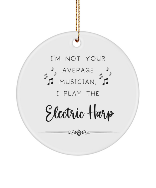 Electric Harp Coffee Ornament, Gifts for Best Musician Ever, Gift for Electric Harp Player, Christmas, Birthday, Event Keepsake