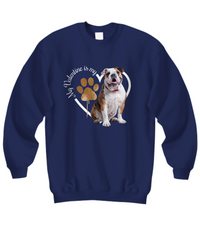 Load image into Gallery viewer, Valentine Bulldog Sweatshirt, Bulldog Mom, Valentine Heart Dog Sweatshirt, Valentine Dog, Gift for Dog Lover, Bulldog
