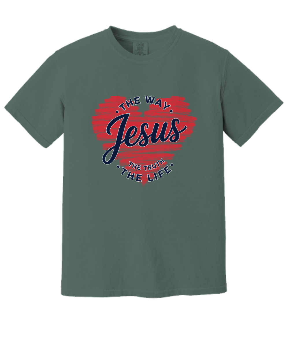Jesus The Way The Truth The Life Shirt, Comfort Colors Christian Shirt, Retro Christian Tshirt, Jesus Tee, Christian Apparel