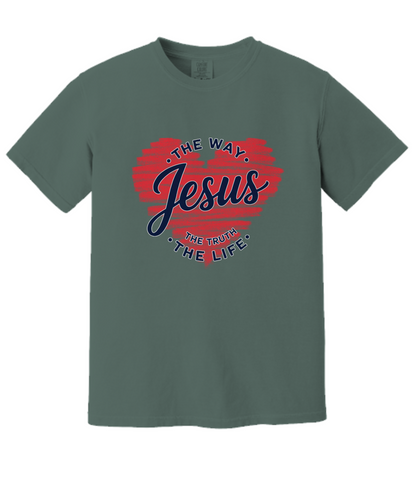 Jesus The Way The Truth The Life Shirt, Comfort Colors Christian Shirt, Retro Christian Tshirt, Jesus Tee, Christian Apparel