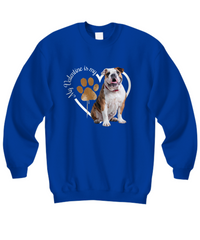 Load image into Gallery viewer, Valentine Bulldog Sweatshirt, Bulldog Mom, Valentine Heart Dog Sweatshirt, Valentine Dog, Gift for Dog Lover, Bulldog
