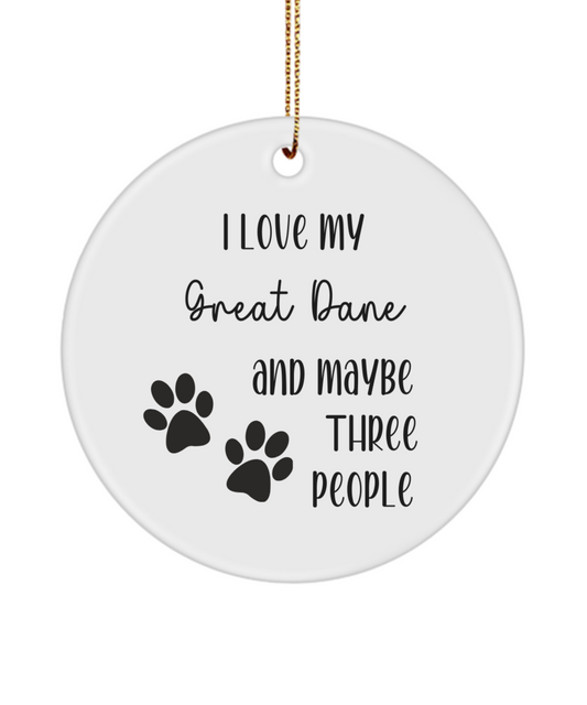 Great Dane ornament, dog lover gift, pet ornament, pet lover gift, puppy love gift, animal lover gift