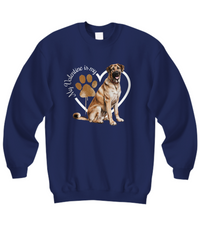 Load image into Gallery viewer, Valentine Anatolian Shepherd Sweatshirt, Anatolian Shepherd Mom, Valentine Heart Dog, Valentine Dog Sweatshirt, Gift for Dog Lover
