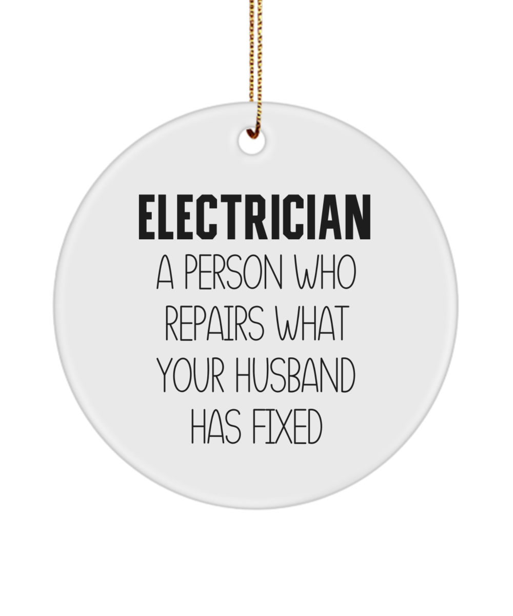 Electrician Gifts, Gift for Electrician, Sparky Gift, Handyman Gift, Contractor Gift, Electrician Ornament, Funny Electrician Gifts, Sparky Gift