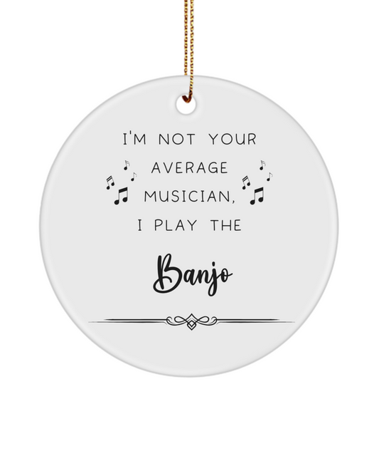 Banjo Coffee Ornament, Gifts for Best Musician Ever, Gift for Banjo Player, Christmas, Birthday, Event Keepsake