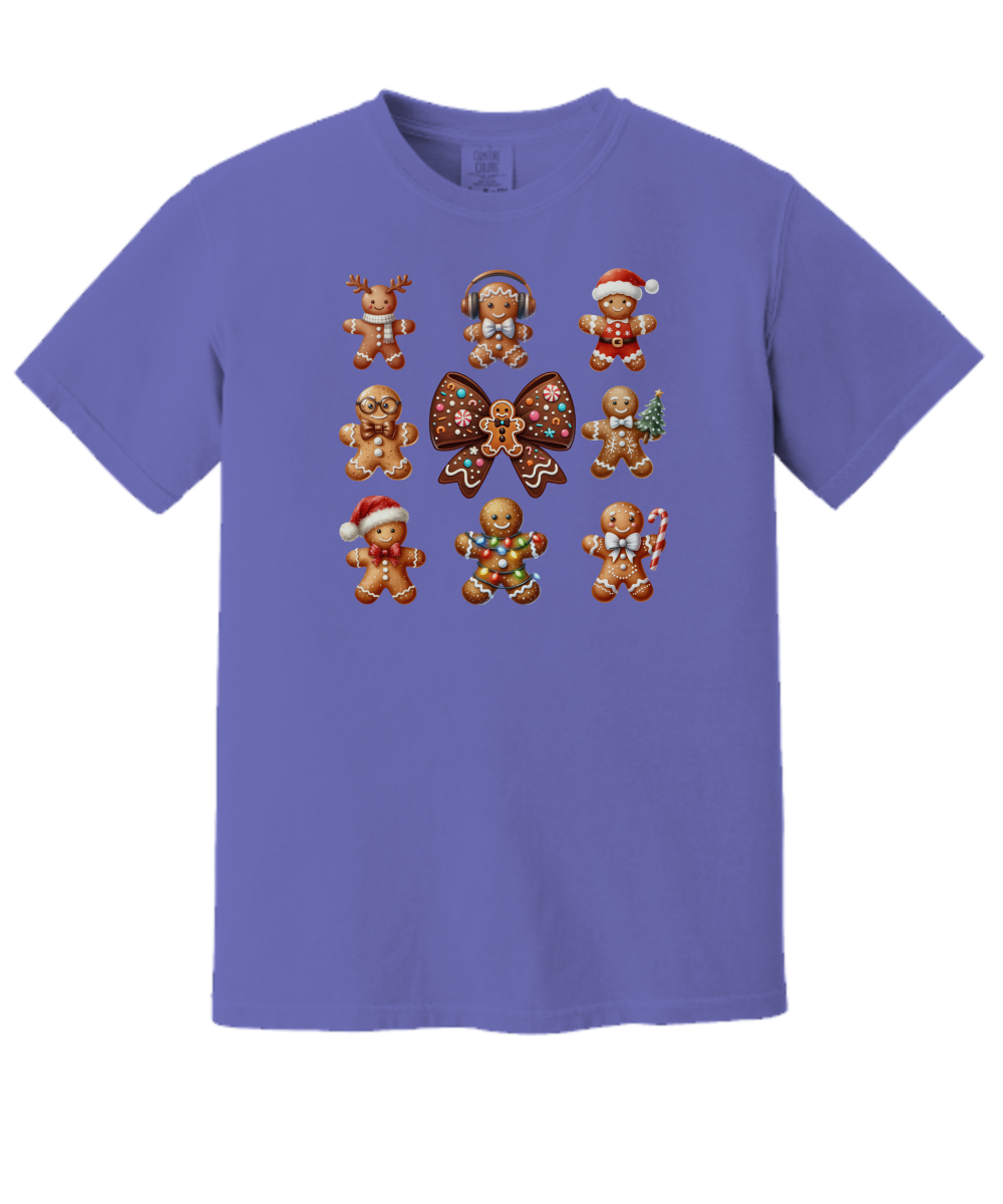 Christmas Gingerbread Coquette Shirt, Christmas Shirt, Christmas Gingerbread Bow Shirt for Women, Christmas Gingerbread