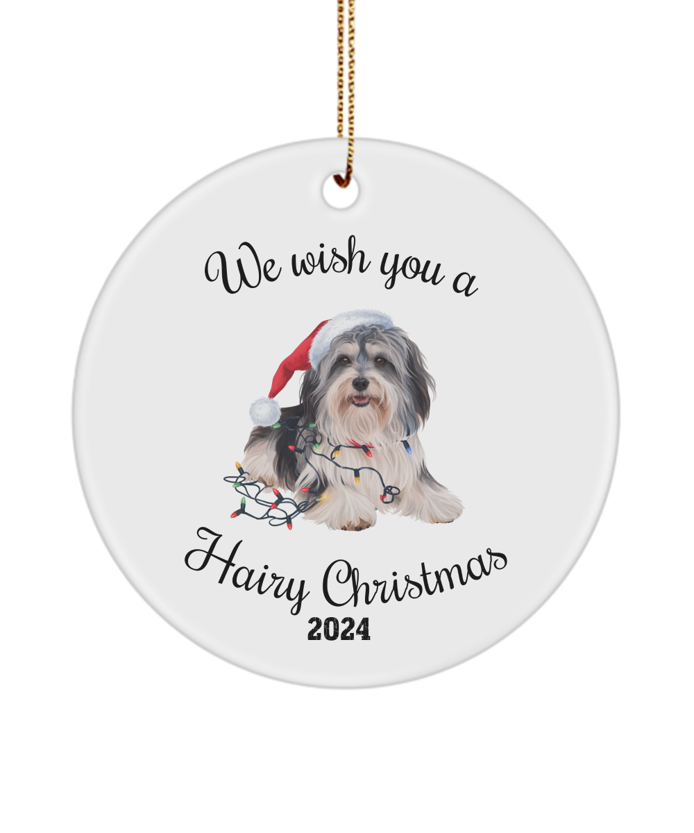 Christmas Havanese Ornament, Christmas Lights Dog Keepsake, Christmas Dog, Havanese Mom, Gift For Dog Lover, Havanese