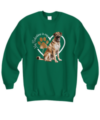 Load image into Gallery viewer, Valentine Anatolian Shepherd Sweatshirt, Anatolian Shepherd Mom, Valentine Heart Dog, Valentine Dog Sweatshirt, Gift for Dog Lover
